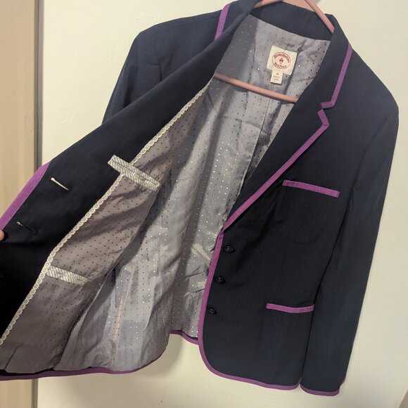 Brooks Brothers Red Fleece Blazer Pinstripe 3 Button Heritagecore Preppy Prep - Picture 4 of 9